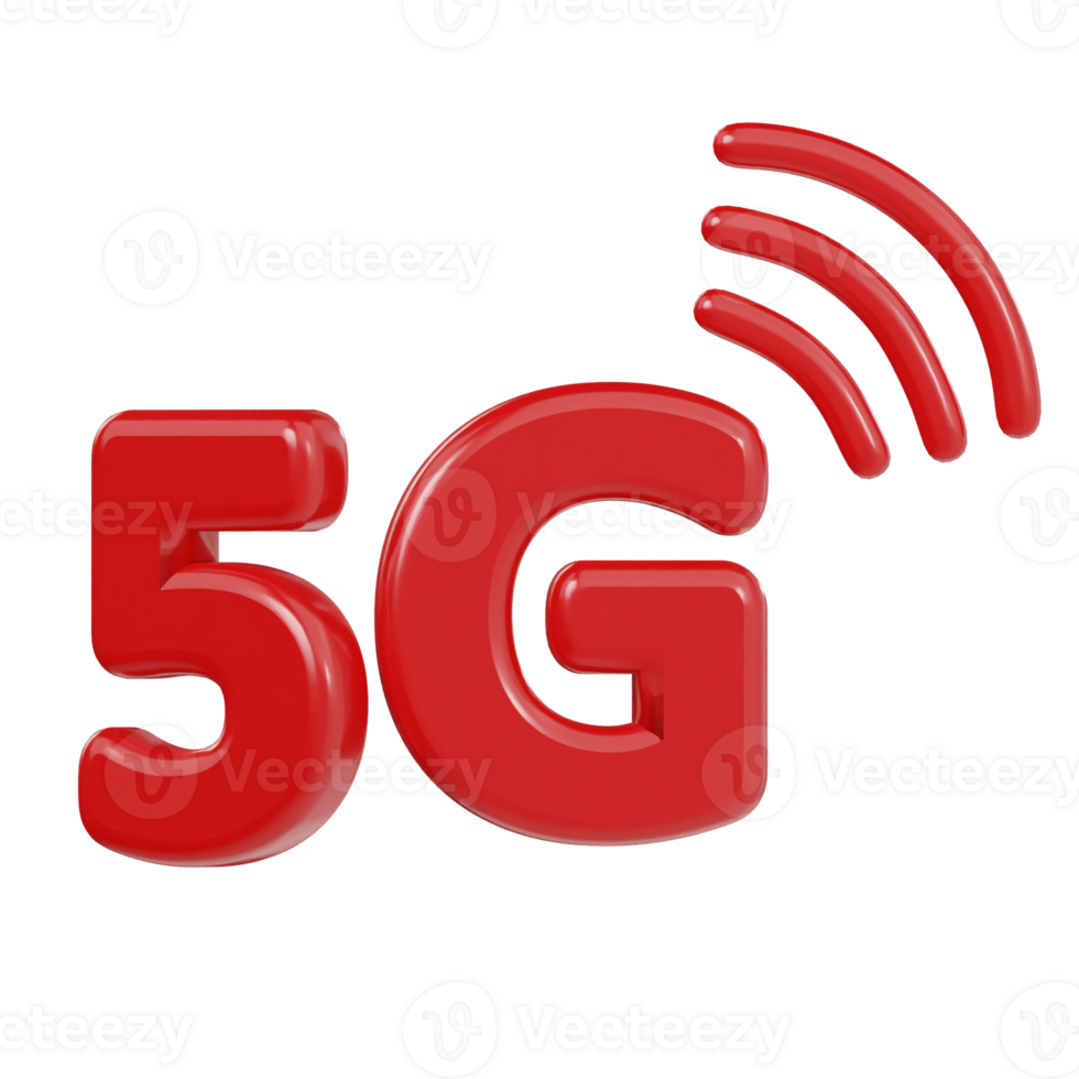 5g icon 3d rendering illustration png