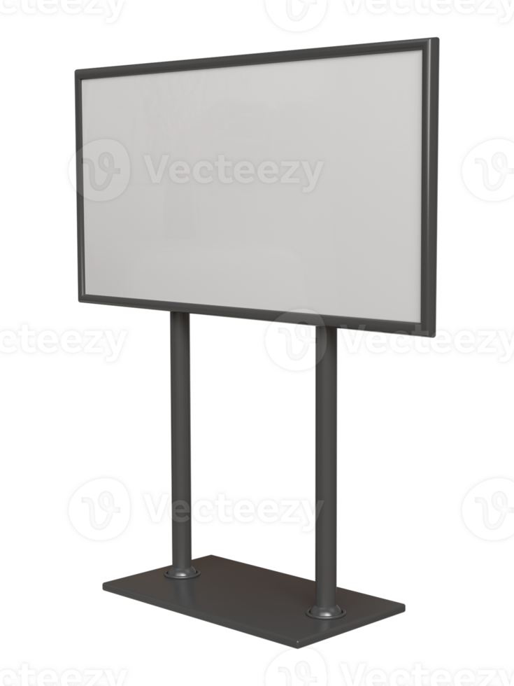 3d Metallic display stand for Advertising mockup rendering png