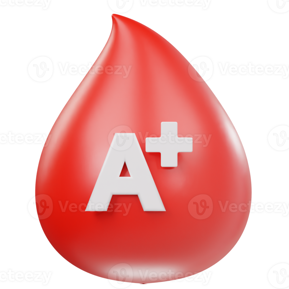 A positive blood icon 3d rendering illustrtion png