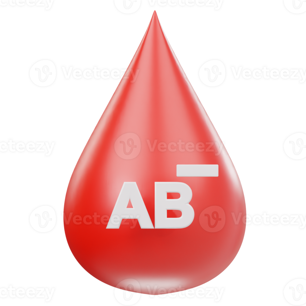 Blood AB negative icon 3d render illustrtion png