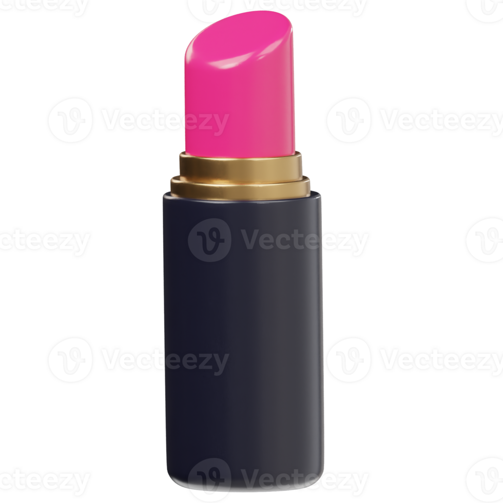 Pink lipstick icon 3d render illustration png