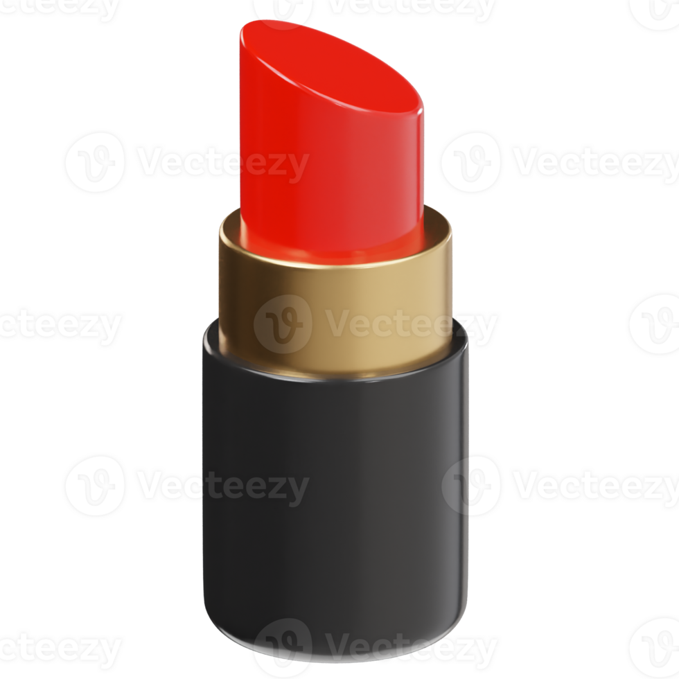 Lipstick red shade icon 3d render illustration png