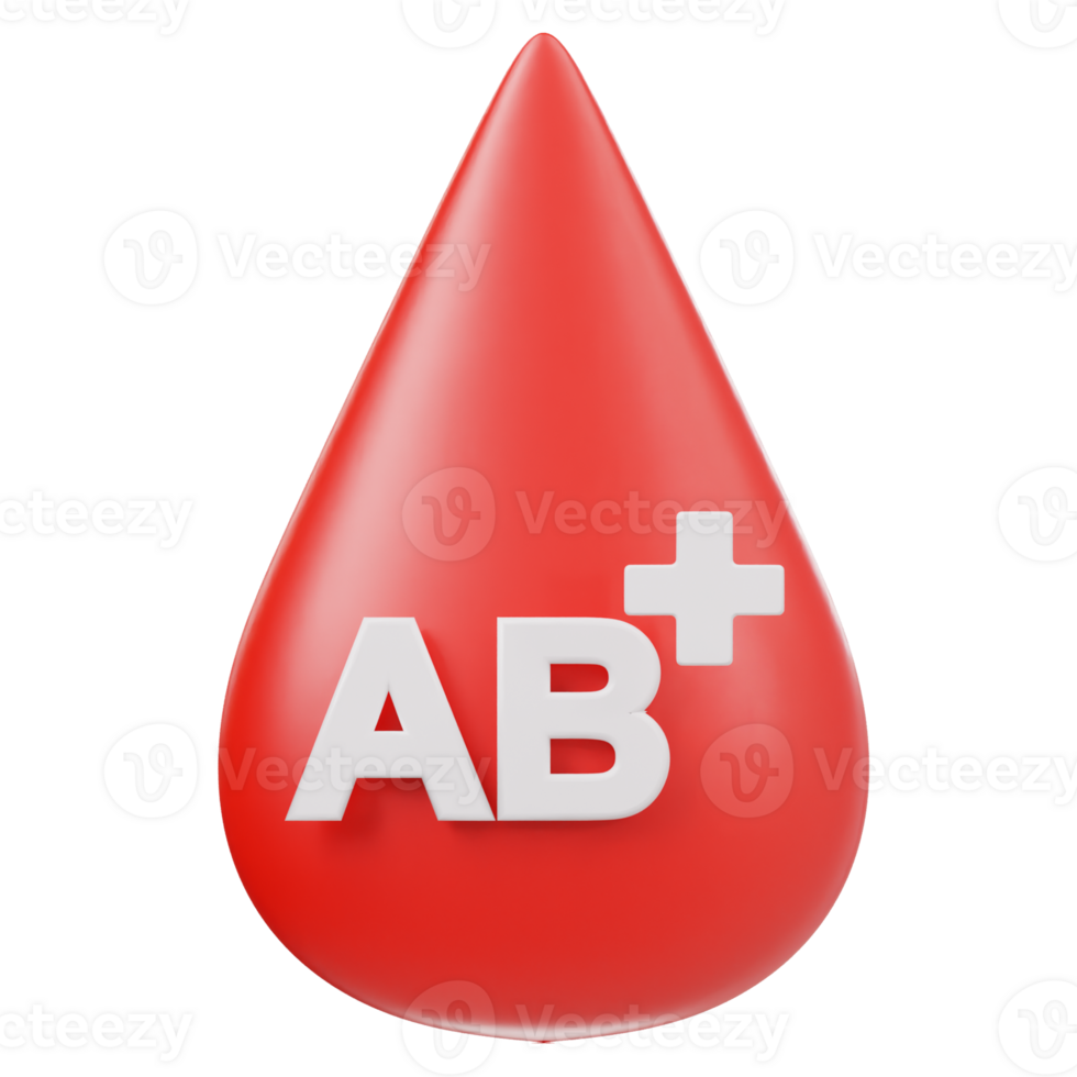 Blood AB positive droup icon 3d render illustrtion png