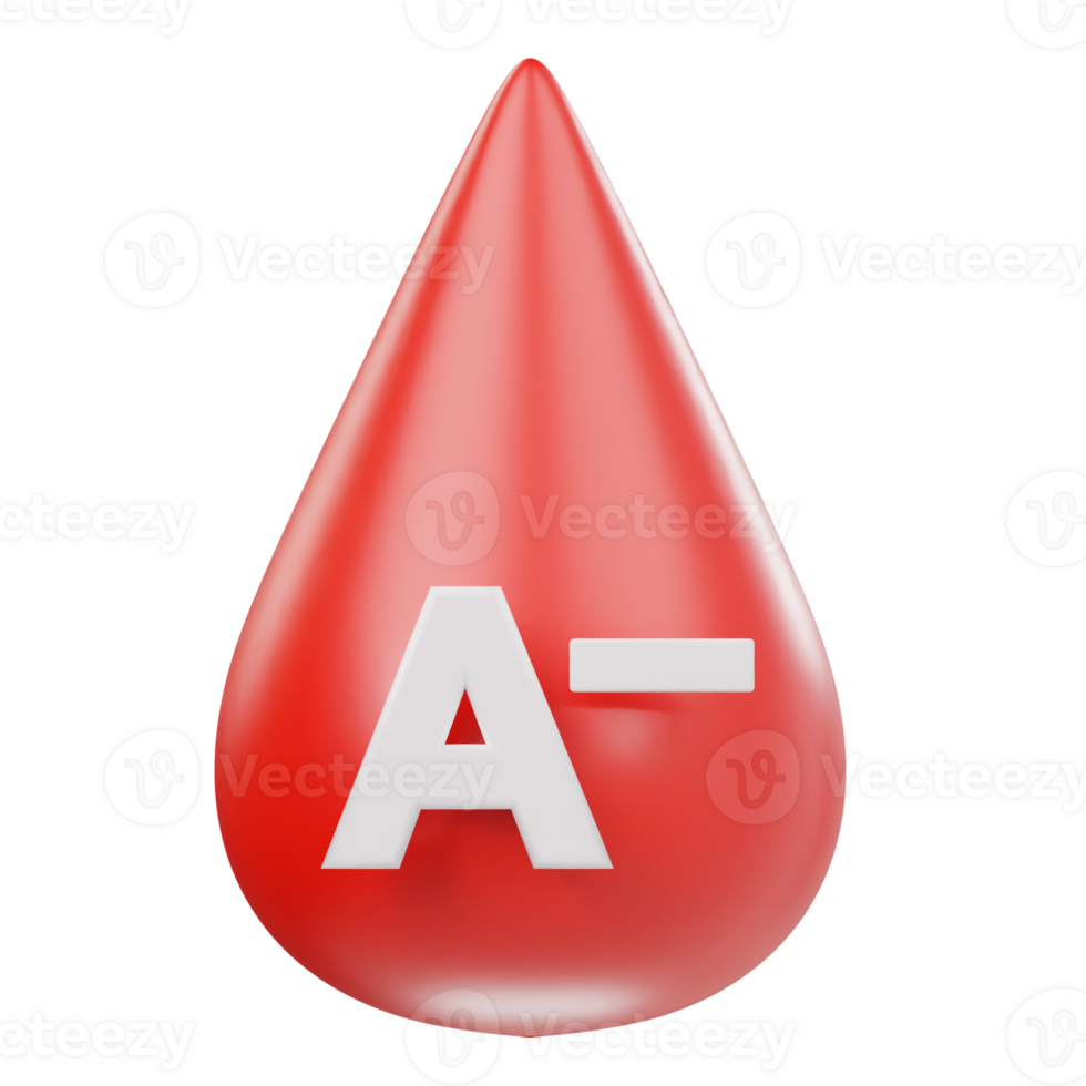 Blood A negative icon 3d render illustrtion png