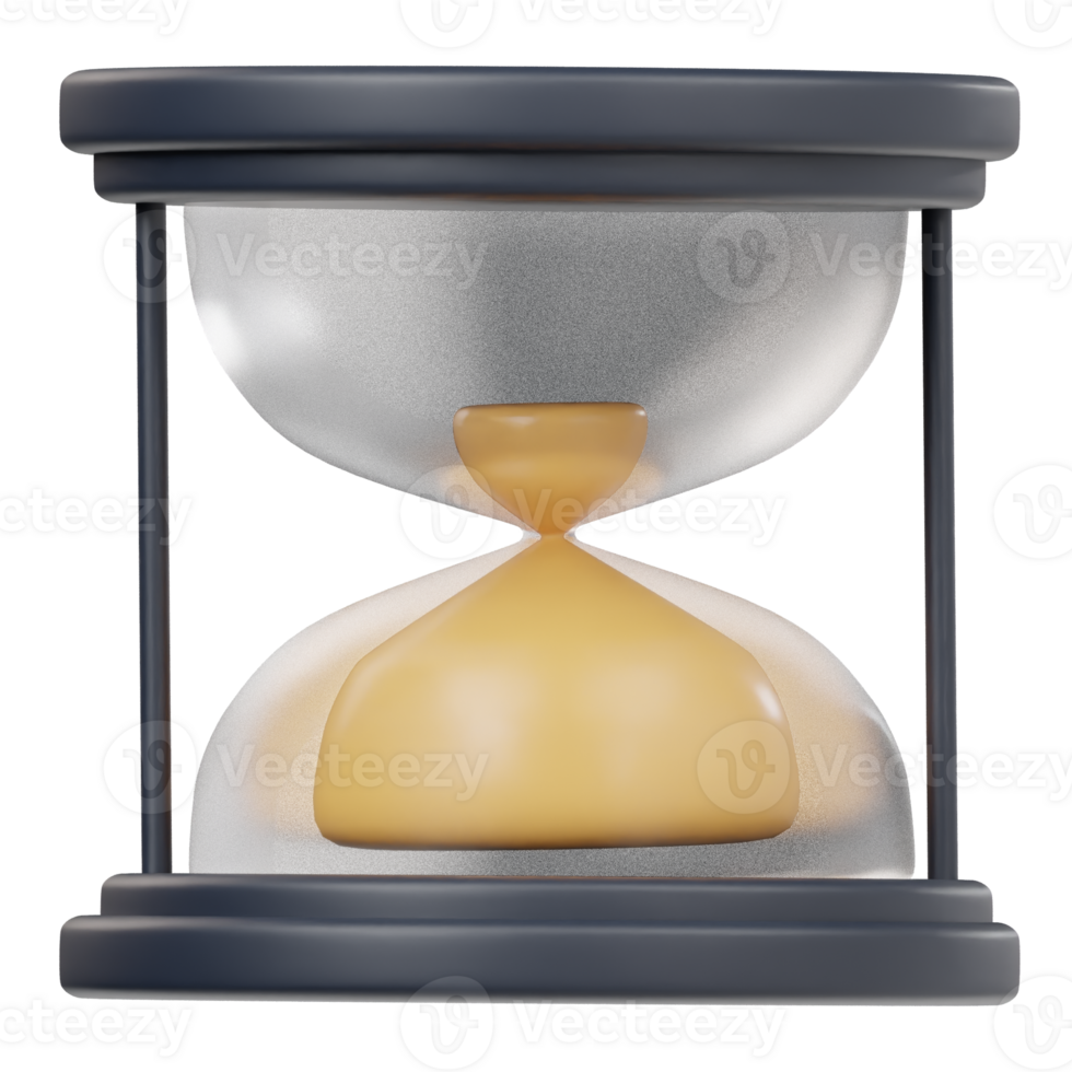 Hourglass icon 3d render illustration png