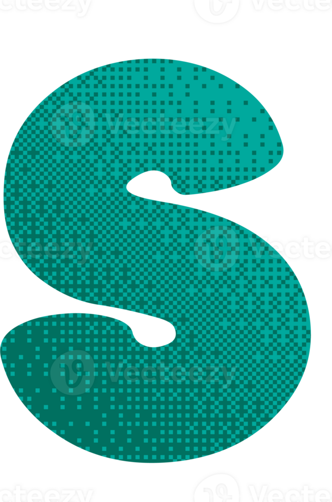letter S pixelate texture png