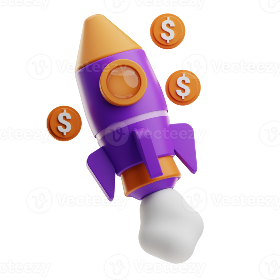 Business Startup Business finacial illustration 3D png
