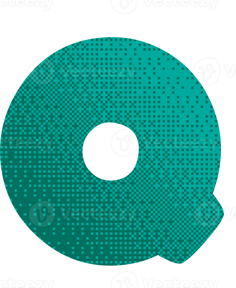 letter Q pixelate texture png