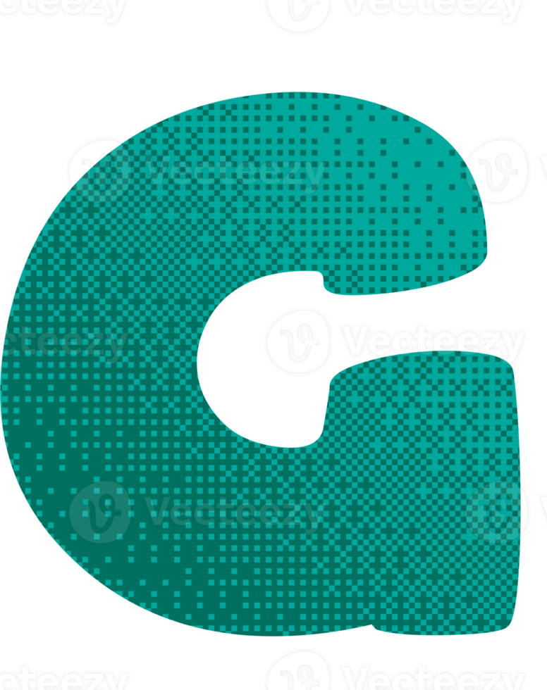 letter G pixelate texture png