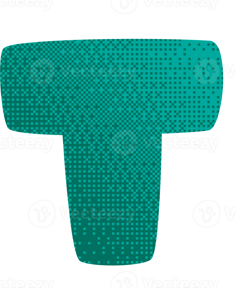 letter T pixelate texture png