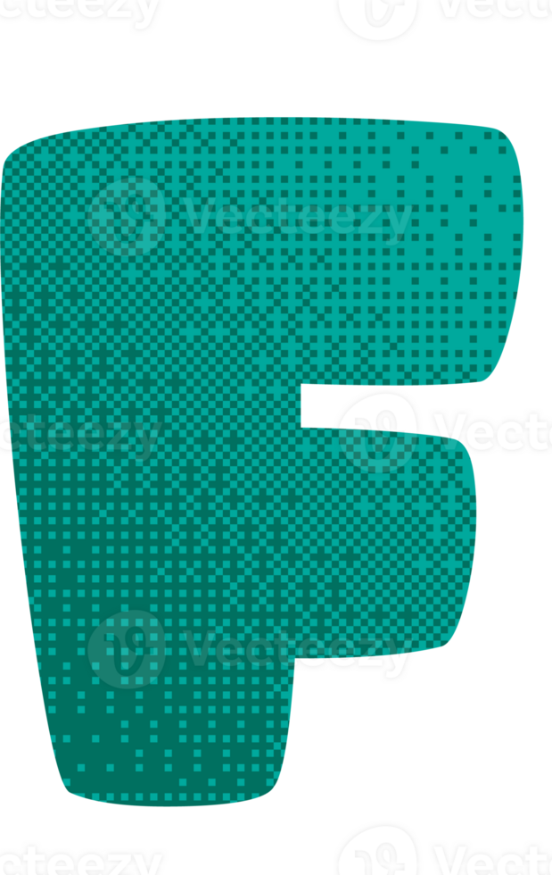 letter F pixelate texture png