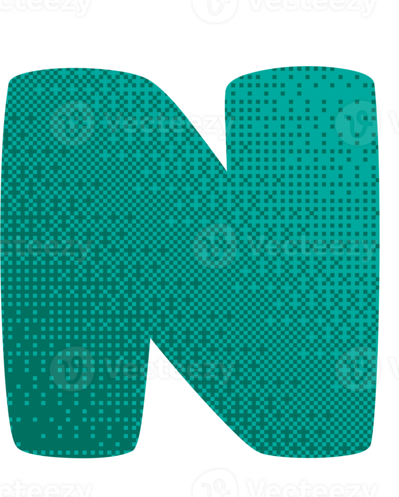 letter N pixelate texture png