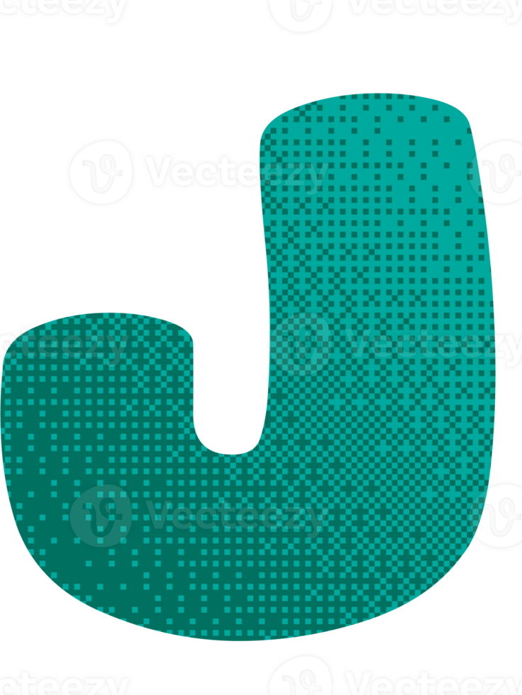 letter J pixelate texture png