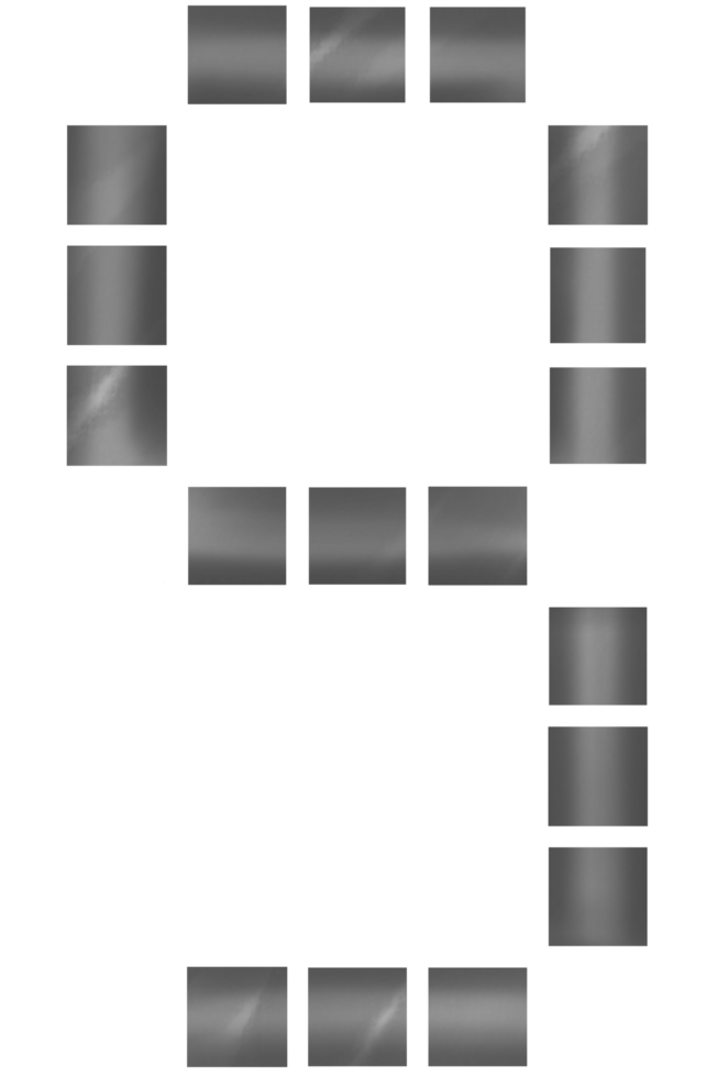 Digital clock-style number 9 png