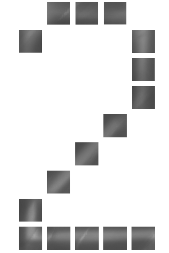 Digital clock-style number 2 png