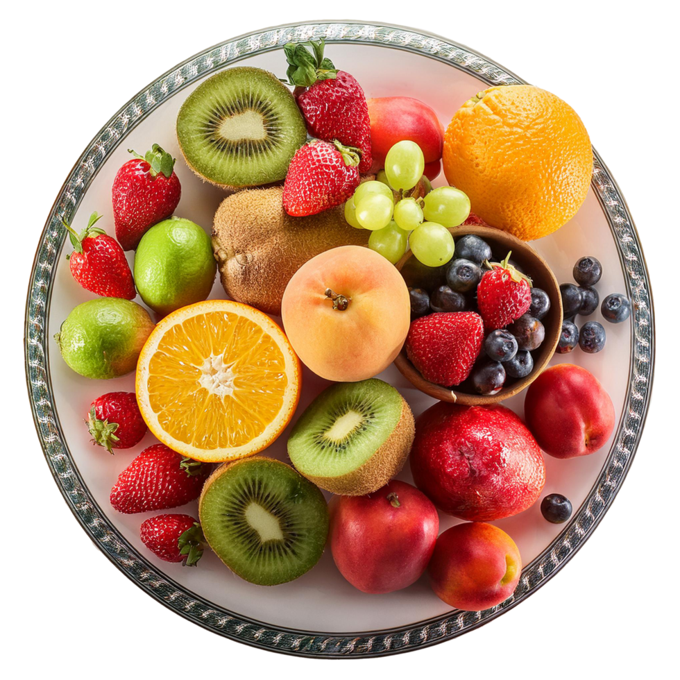 fruits on plate png