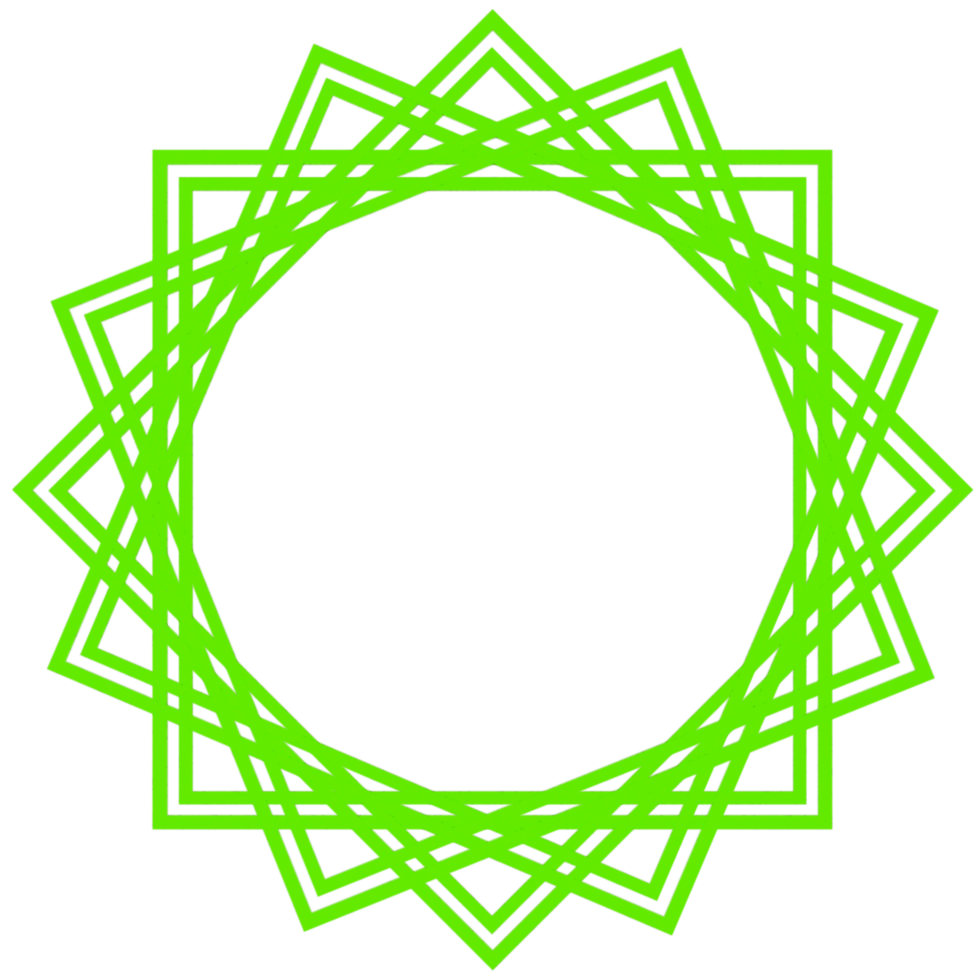 Green geometric shape on a transparent background png