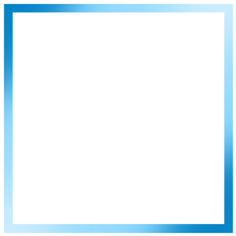 Blue Square Frame on a Transparent Background png