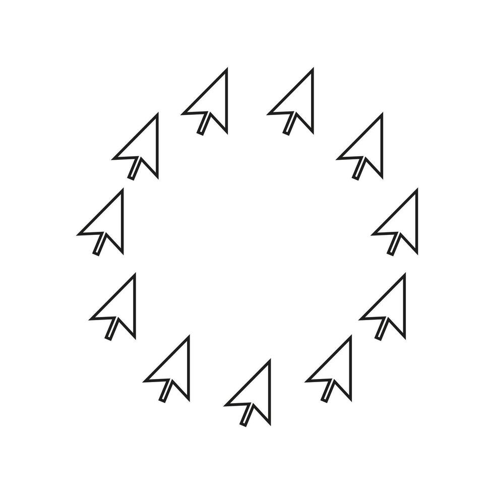 Arrow circle frame. vector