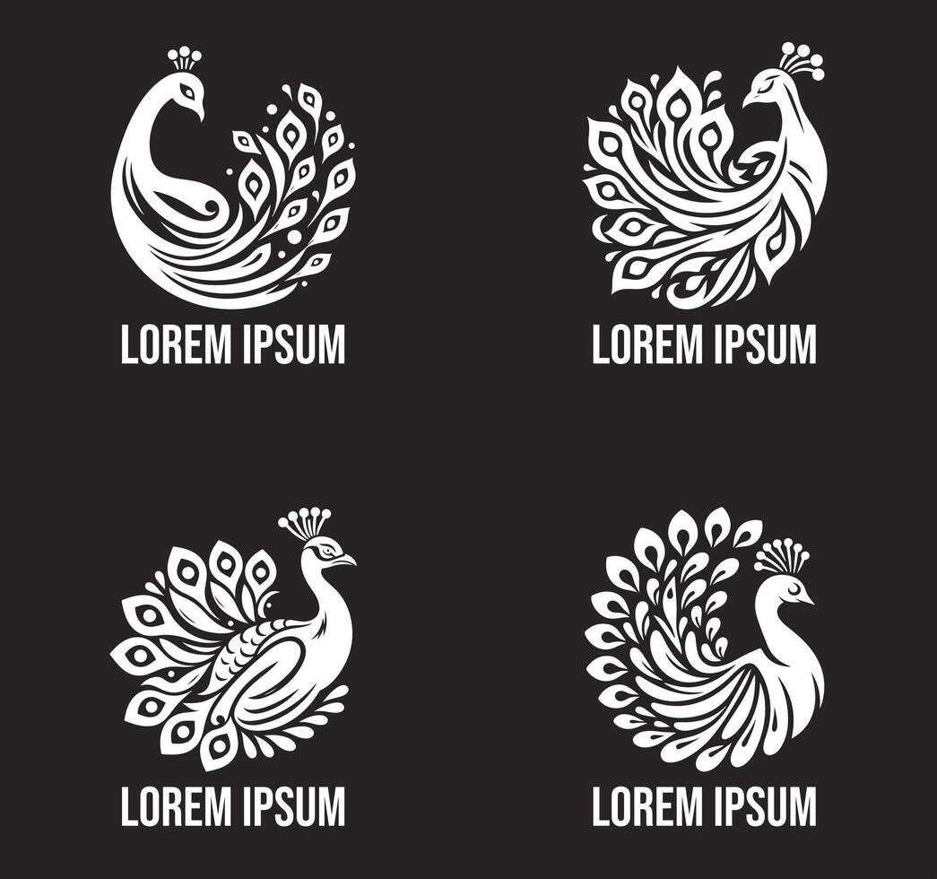 Professional Peacock Logo Creation vector