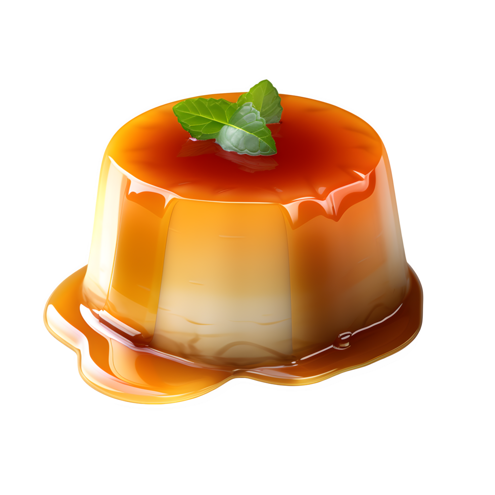 Flan isolated on transparent background png