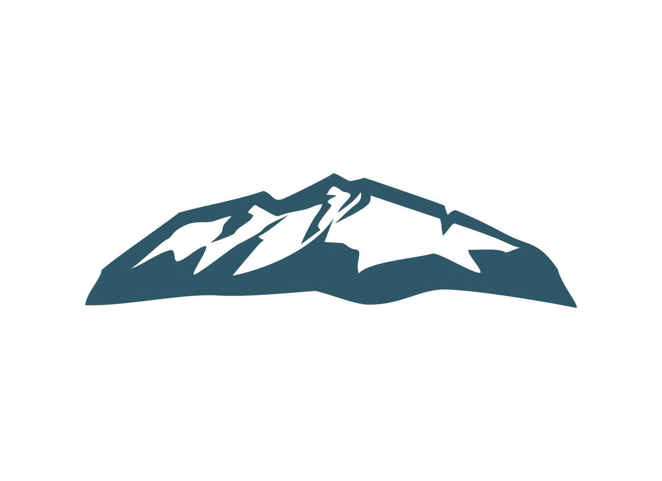 Mountain rock silhouette icon logo design graphic landscape isolated vector