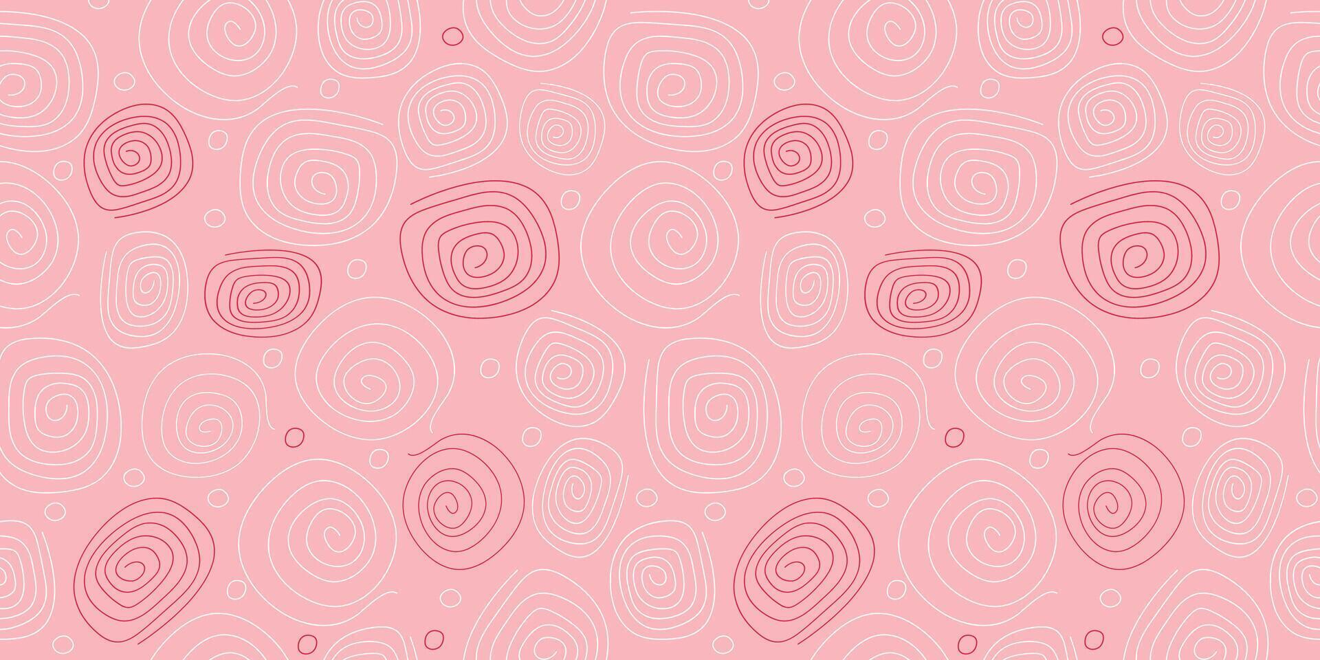 Seamless abstract pattern. Lines, circles, spirals. Abstract shapes, swirls, simple background. Doodles. vector