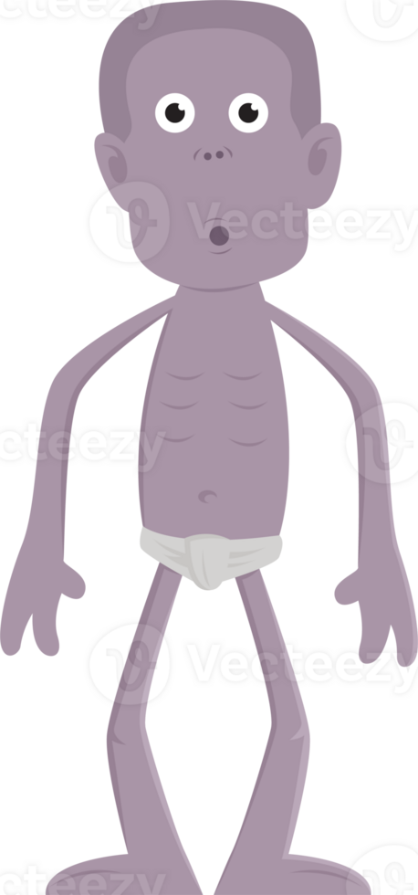 Petra hungry ghost character Thailand folk ghost cartoon illustration design for decorate halloween festival png