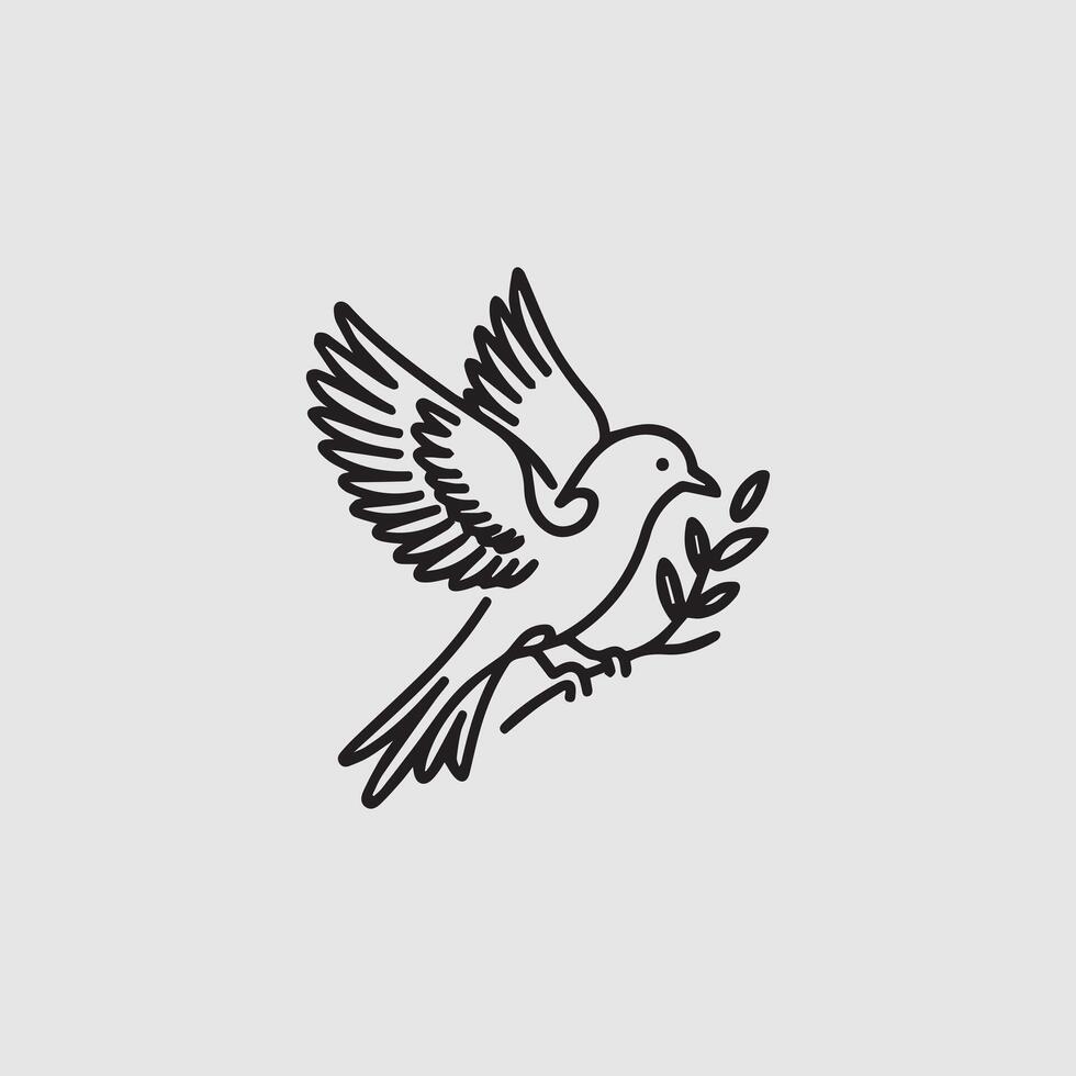 a drawing of bird vector