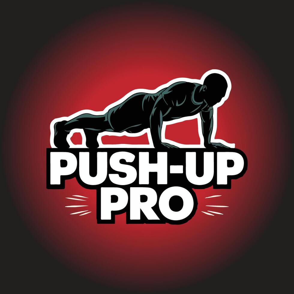 Push-up workout professional logo vector