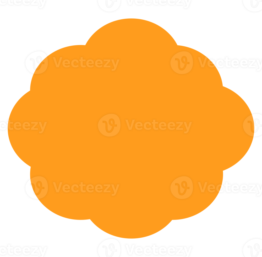 Orange Petal Speech Bubble png