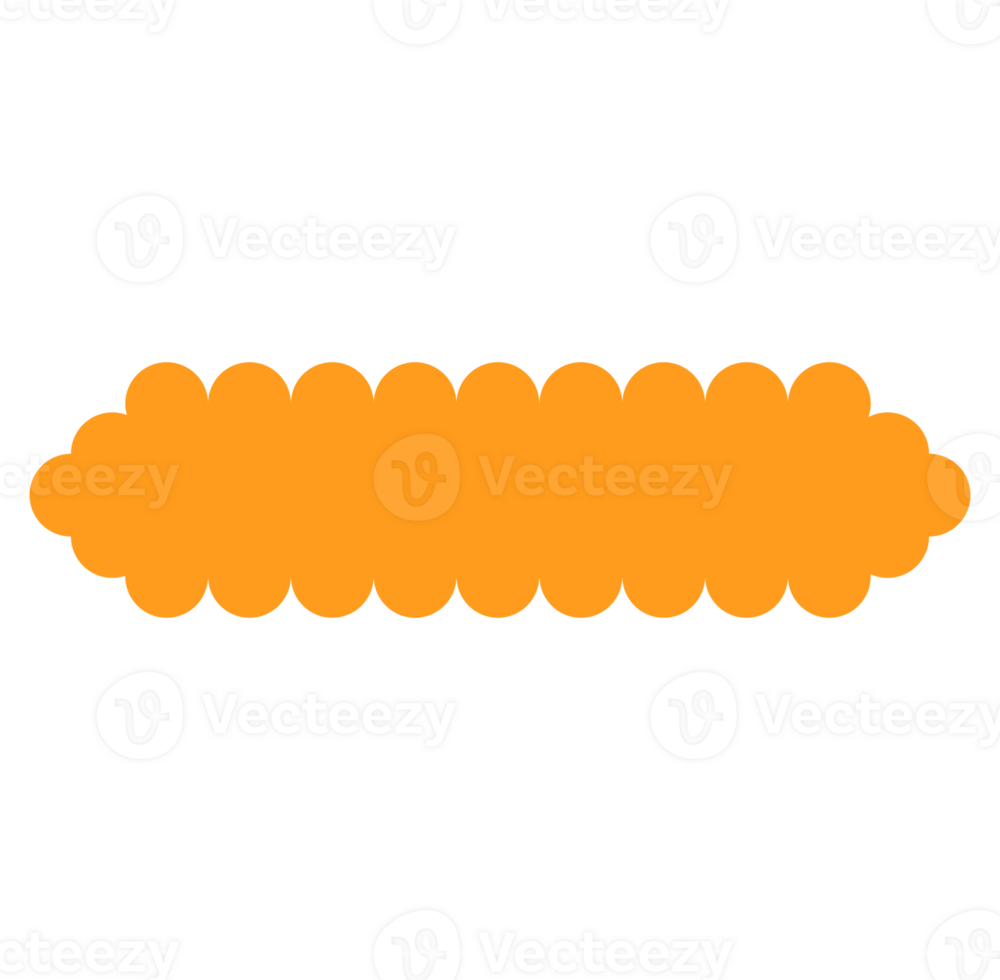Orange speech bubble shape title frame png