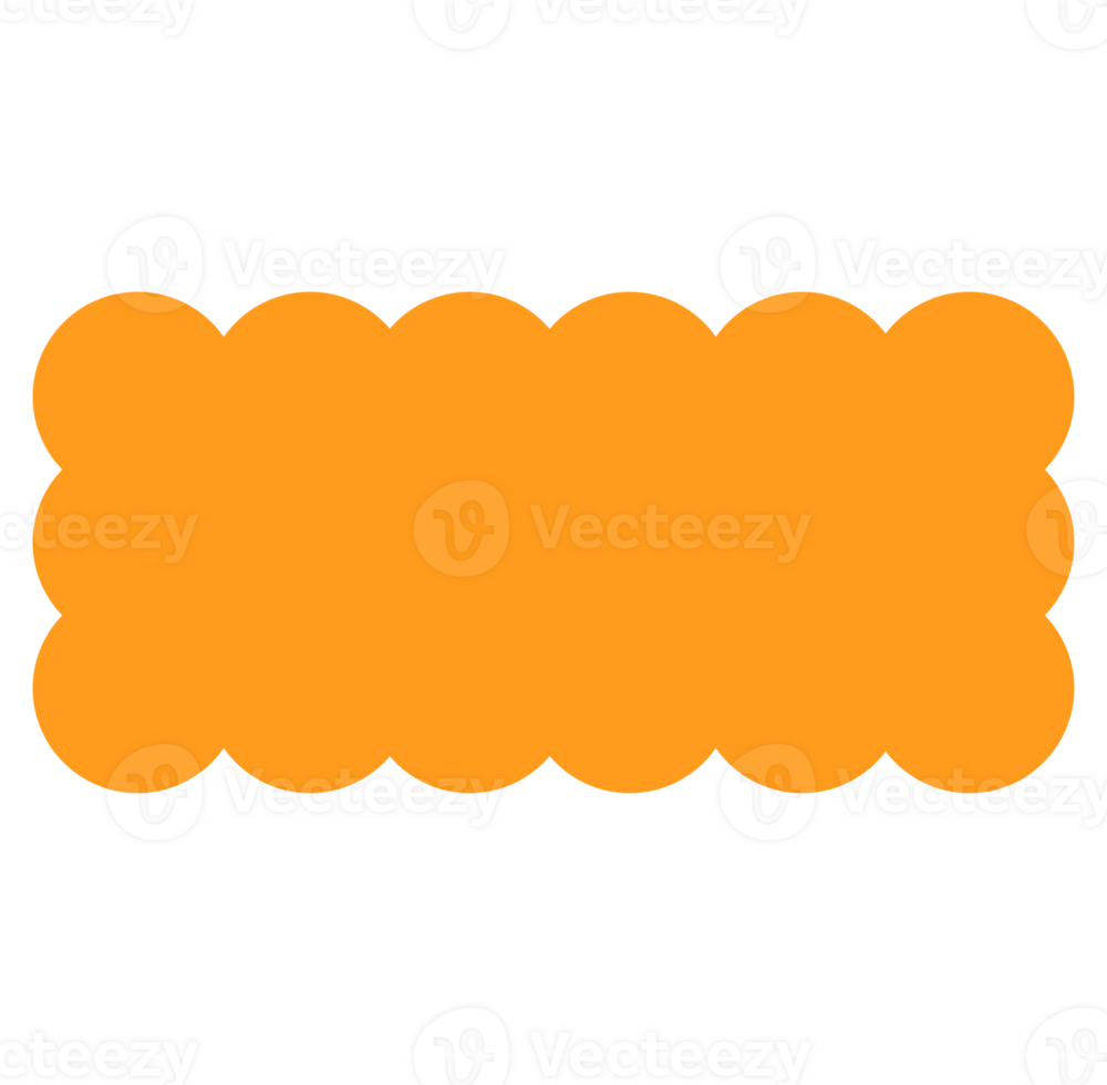Rectangle shape Orange speech bubble illustration png