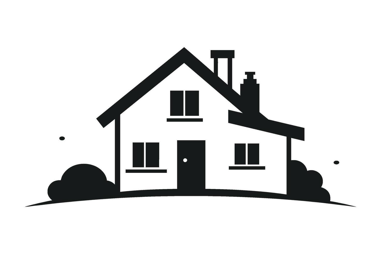 A basic house icon with a simple, clean design vector