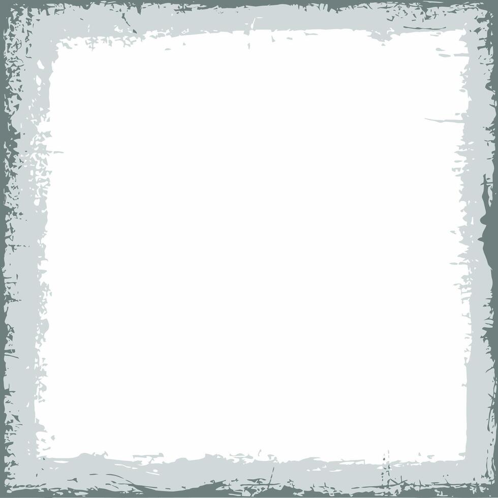 A distressed, textured frame with a square shape vector
