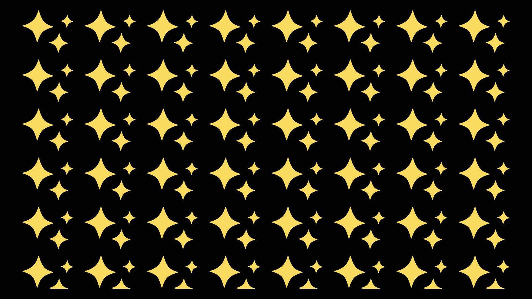 A black and gold star pattern on a black background vector