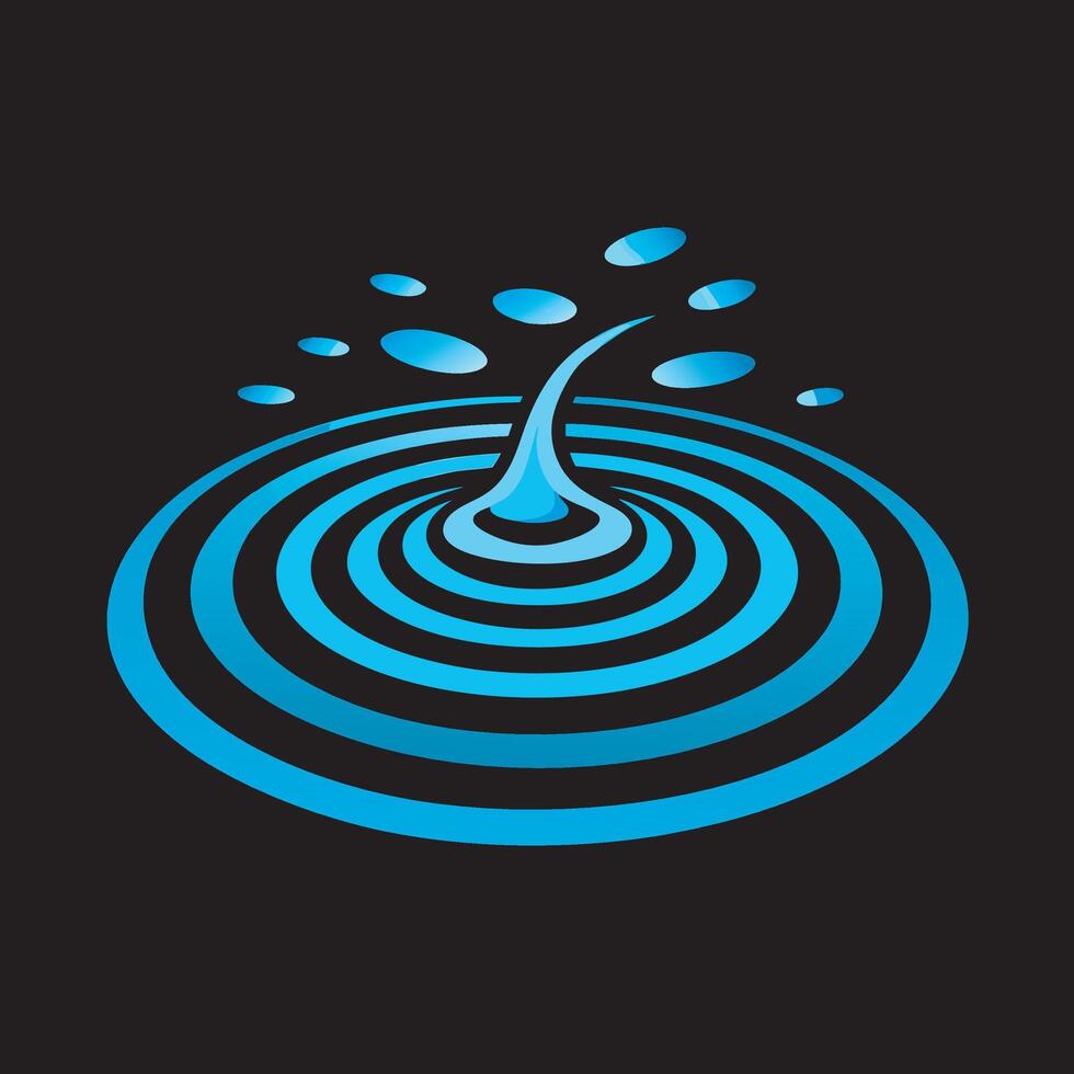 Water splash logo design vector