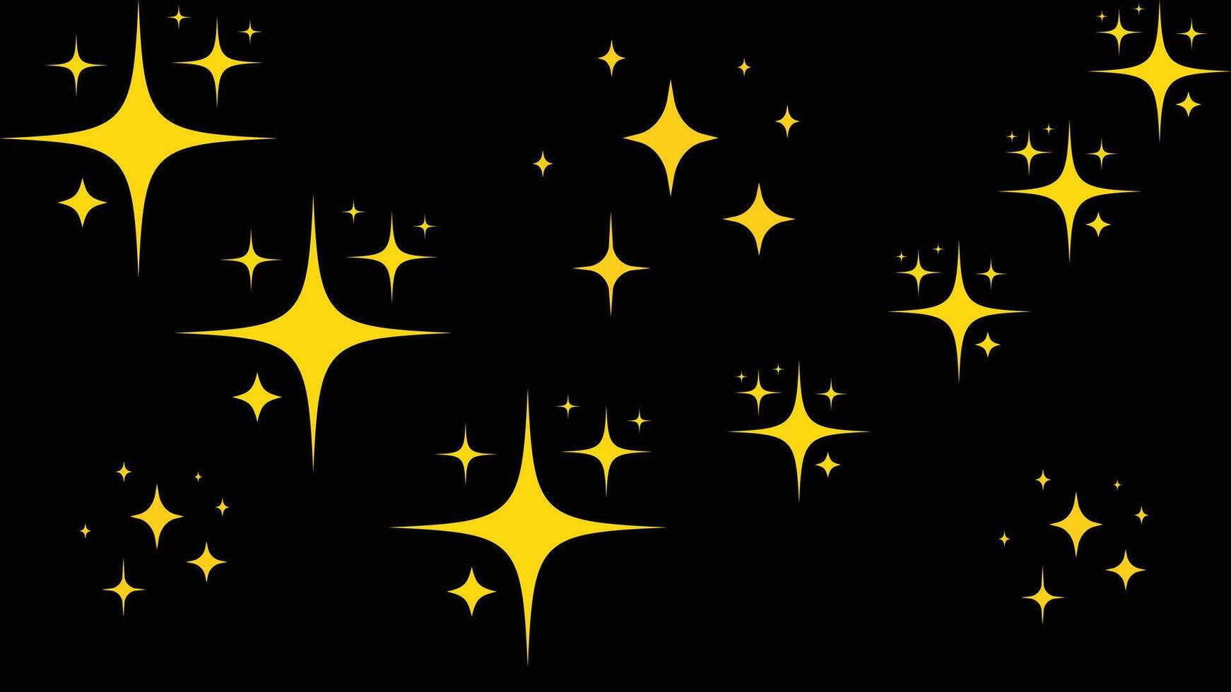 A black background with yellow stars vector
