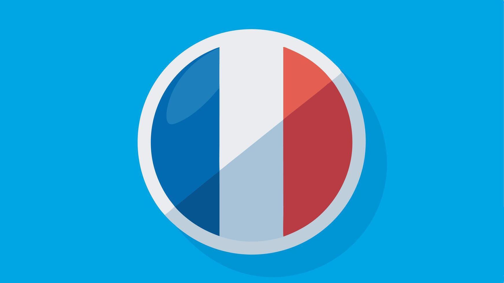 France flag icon flat design illustration vector