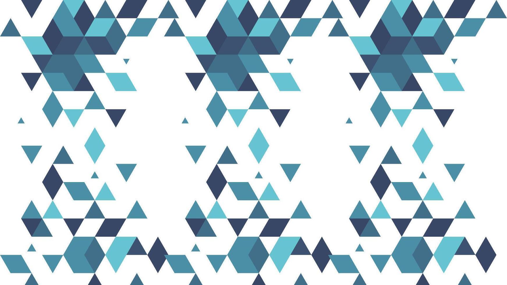 A blue and white geometric pattern with triangles vector