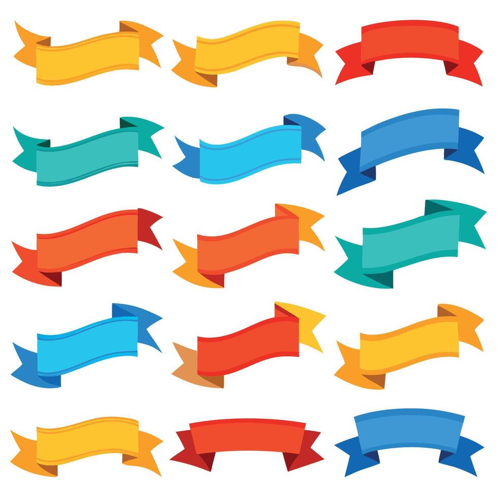 Ribbons set of colorful ribbons illustration vector