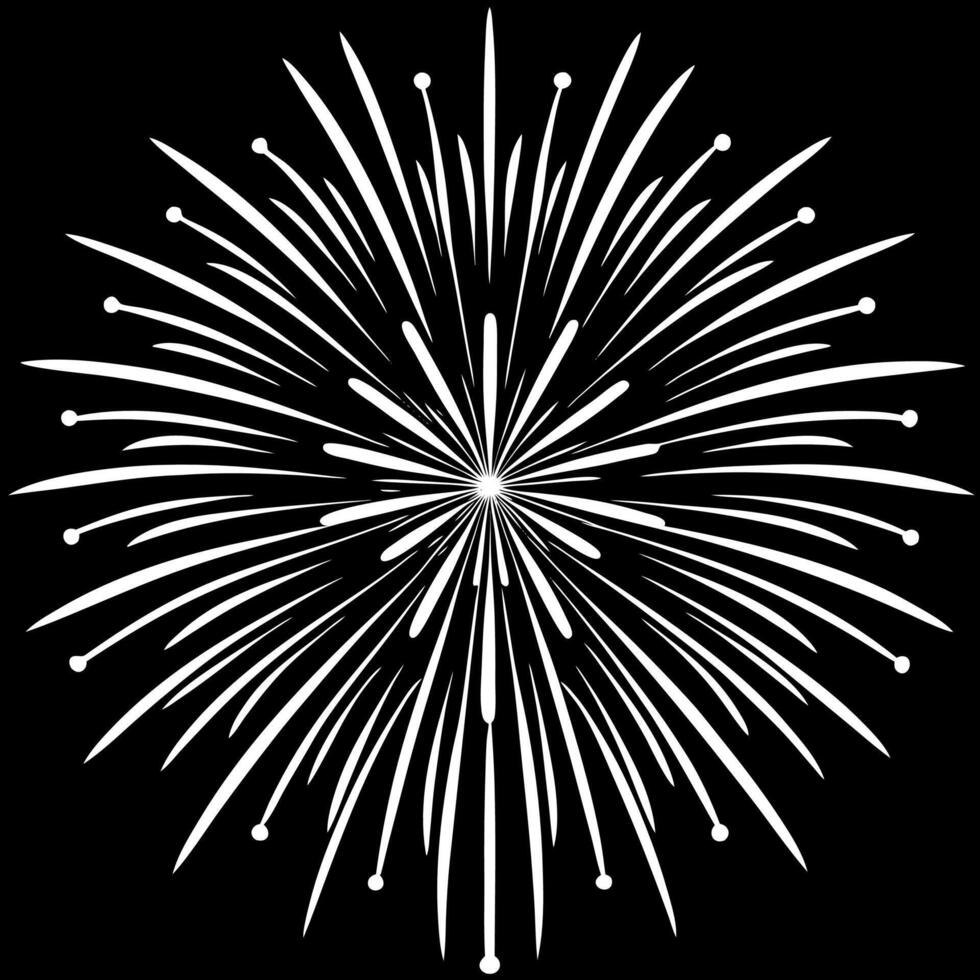 Fireworks on black background illustration vector