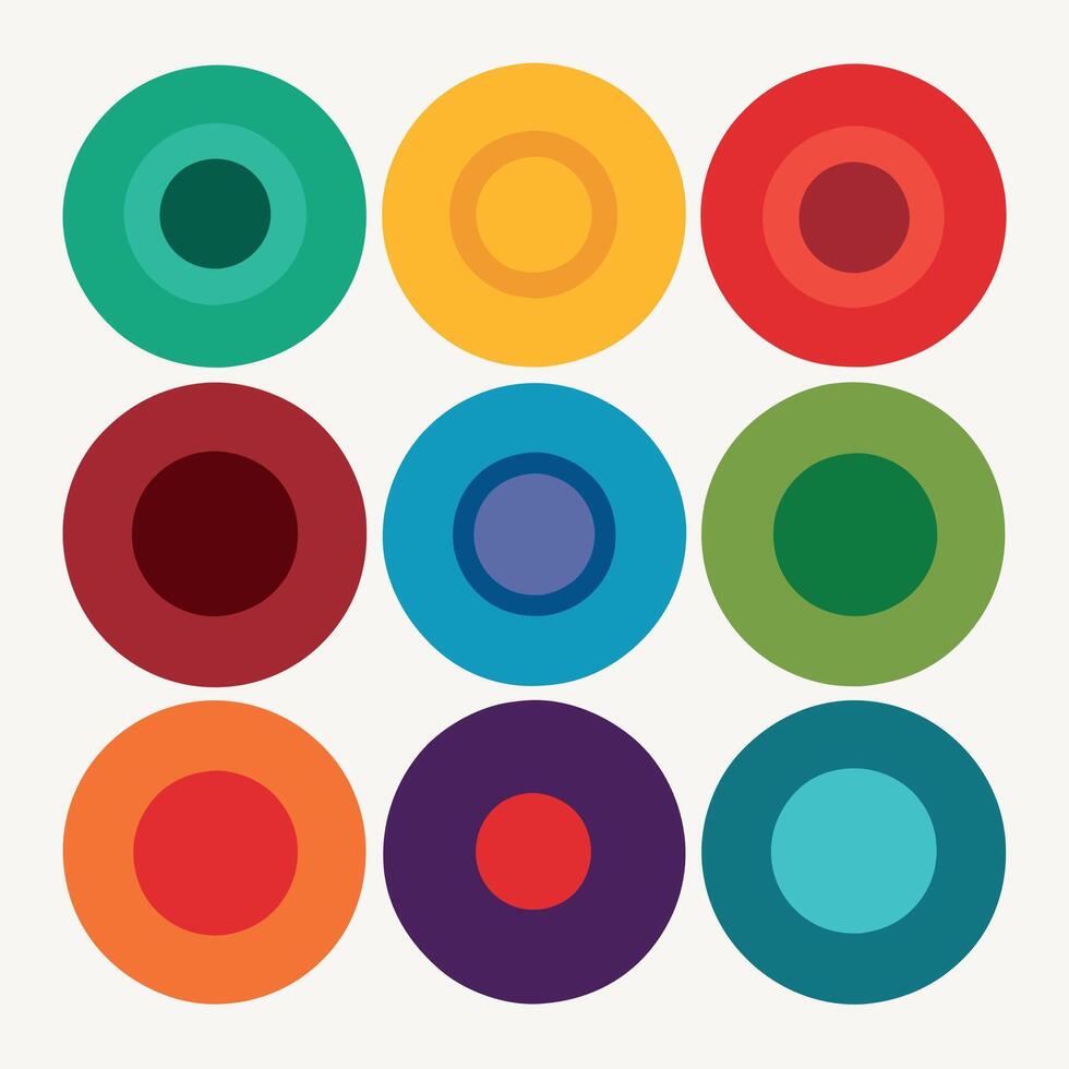 Colorful circles on a white background vector