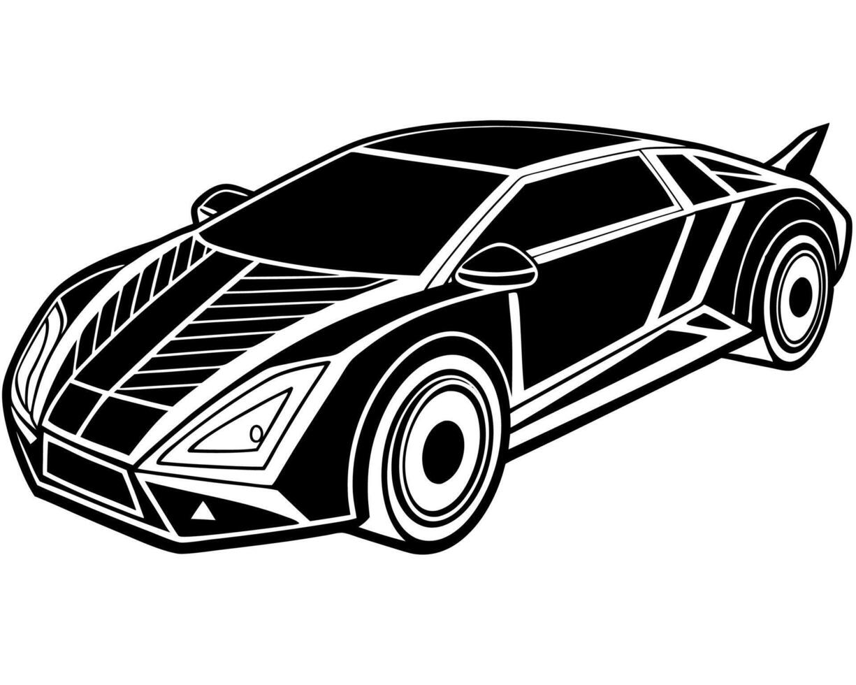 A black and white car icon on a white background vector
