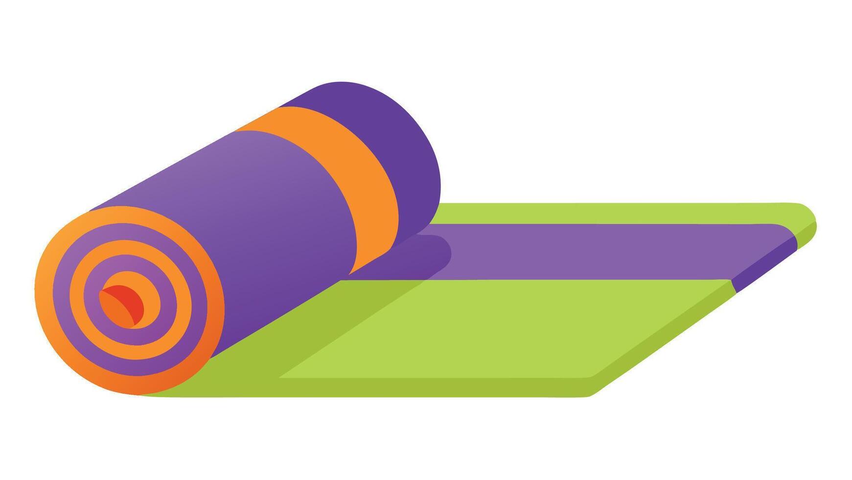 A rolled up yoga mat on a white background vector