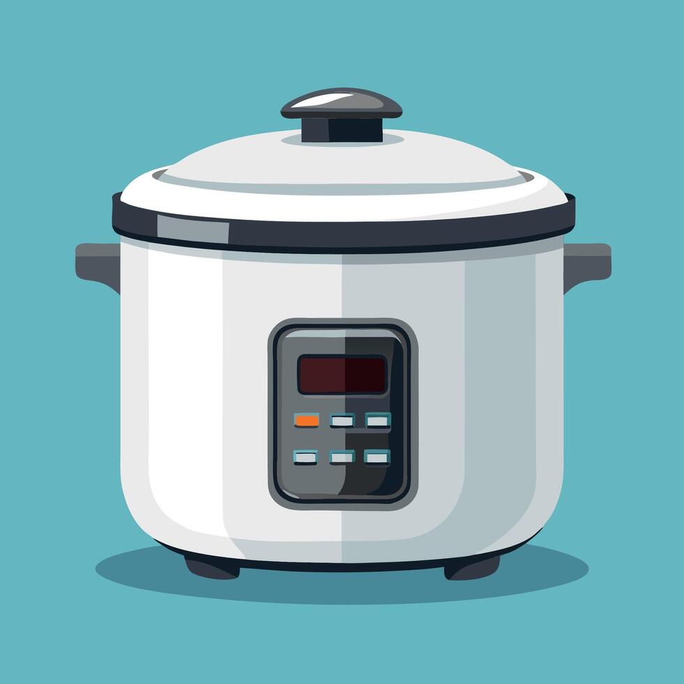 An illustration of a rice cooker vector