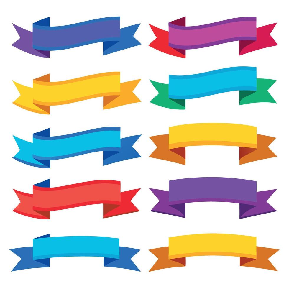 Colorful ribbons illustration vector