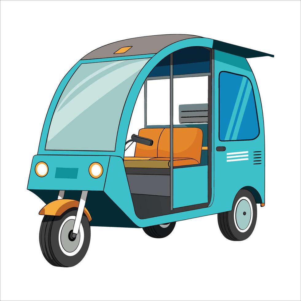 A small electric vehicle with a passenger seat vector