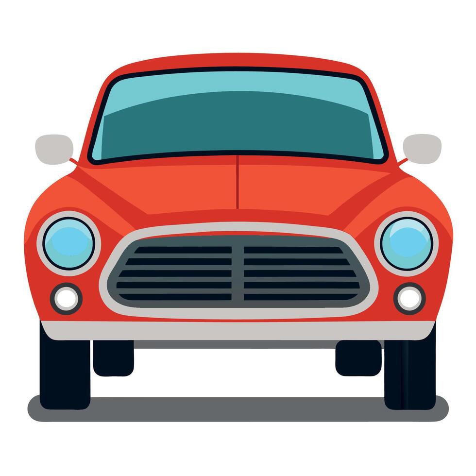 An old car on a white background vector