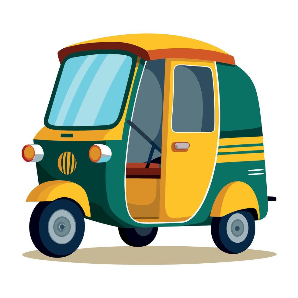 Indian auto rickshaw illustration vector